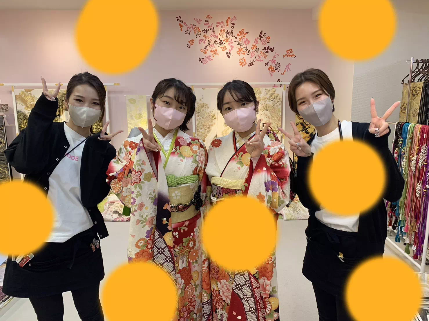 TAKAZEN神戸店　ペア割　双子　古典　前撮り　赤　前撮り撮影会　イマドキ　カワイイ　コディネート　振袖　レンタル　袴　
