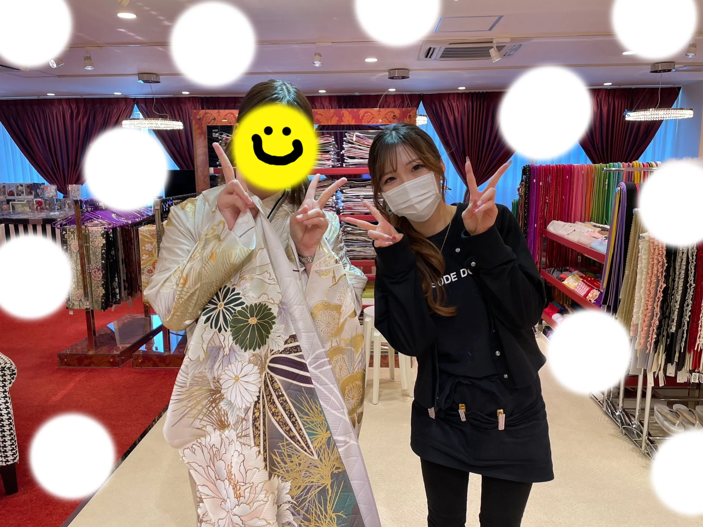 ヴｨンテージ　くすみ　振袖レンタル