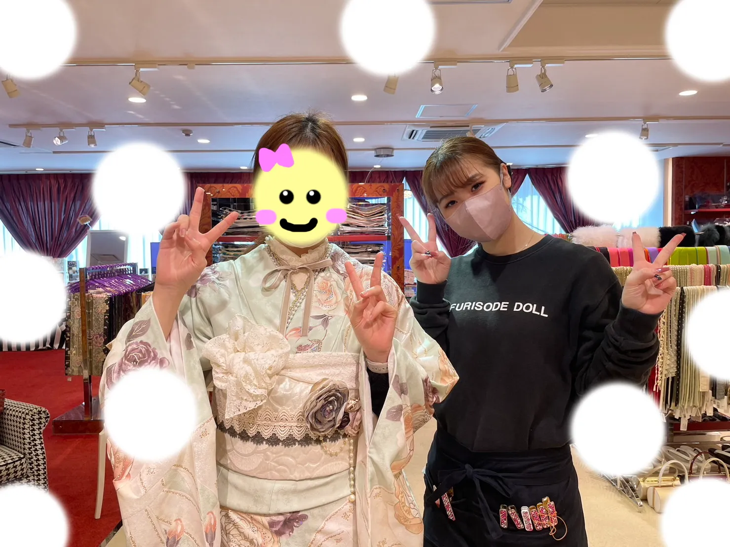 成人式　ミントグリーン　梅田
