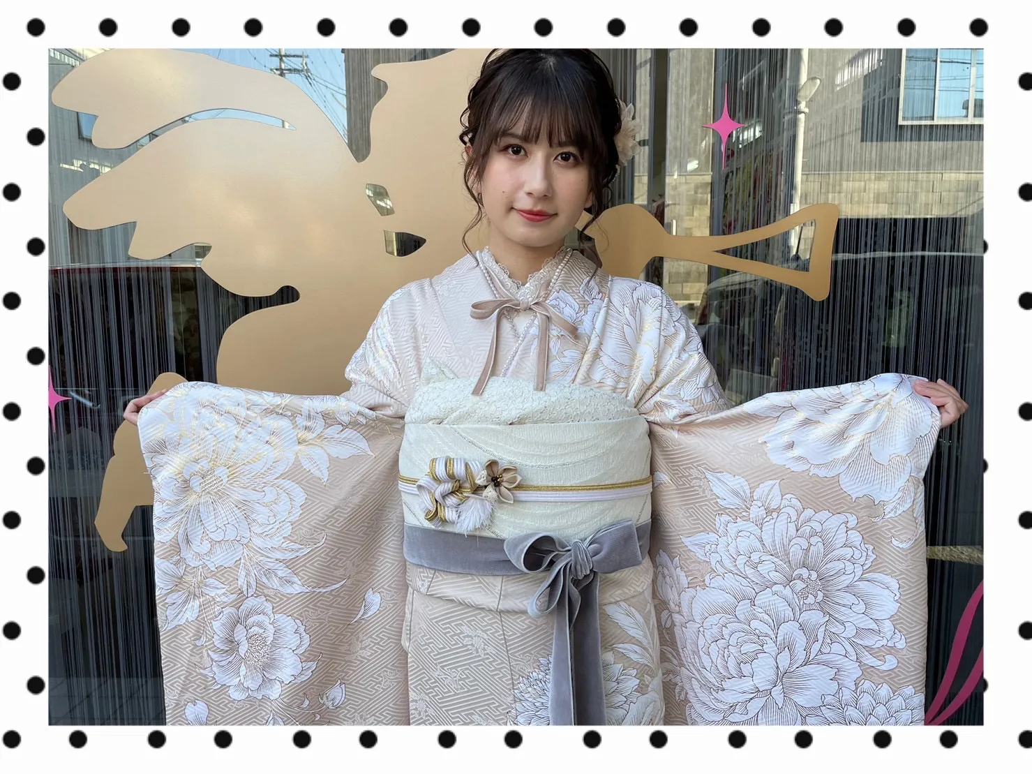 振袖　レンタル　奈良　くすみカラー　イマドキ　お写真プラン