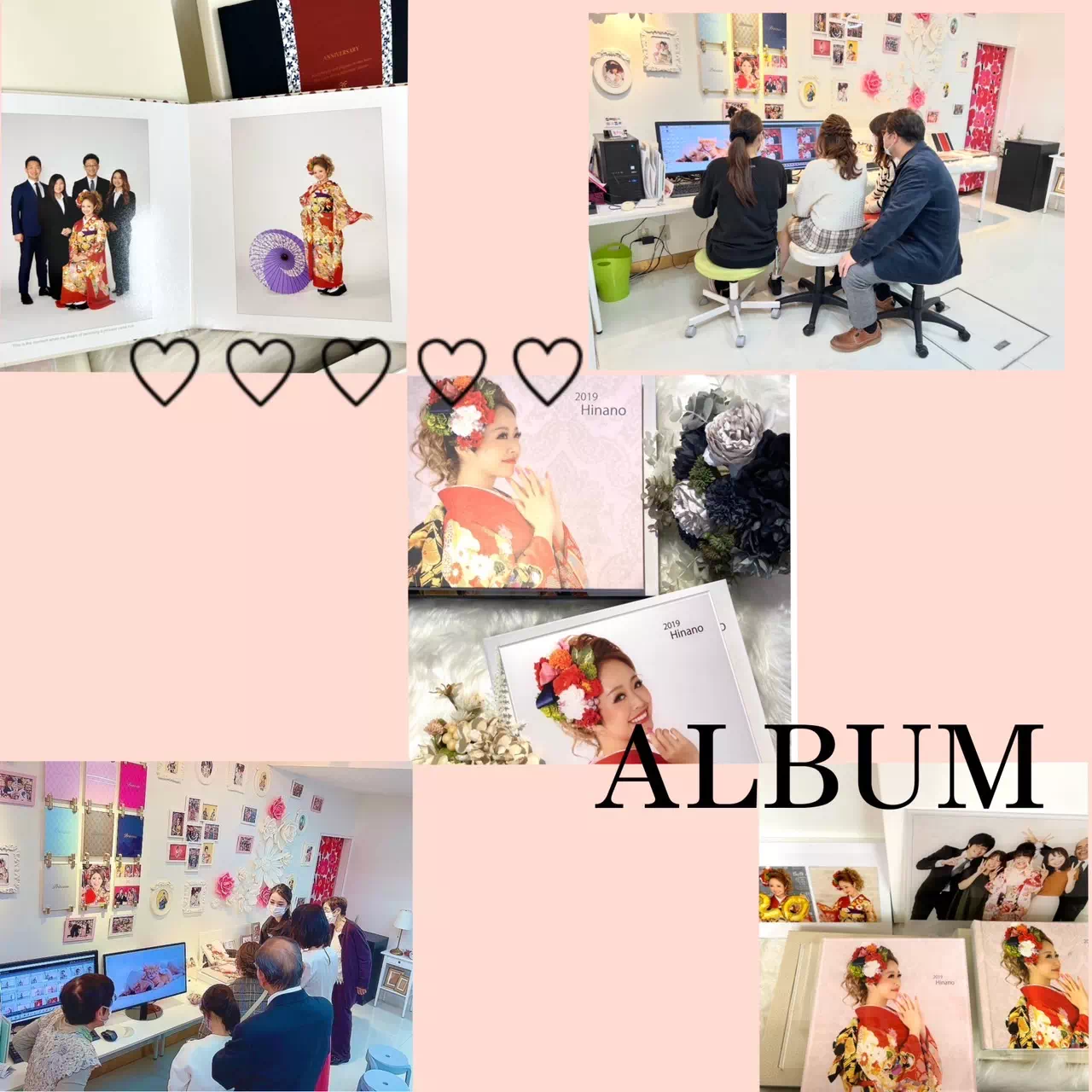 TAKAZEN神戸店　アルバム　前撮り撮影会　イマドキ　カワイイ　コディネート　振袖　レンタル　袴　