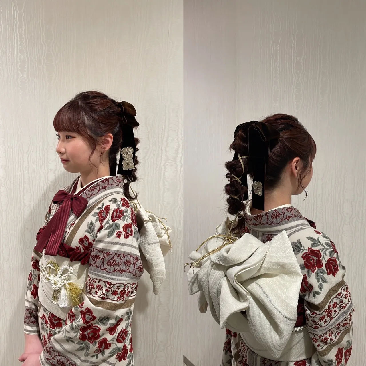 髪型　髪飾り　今どき