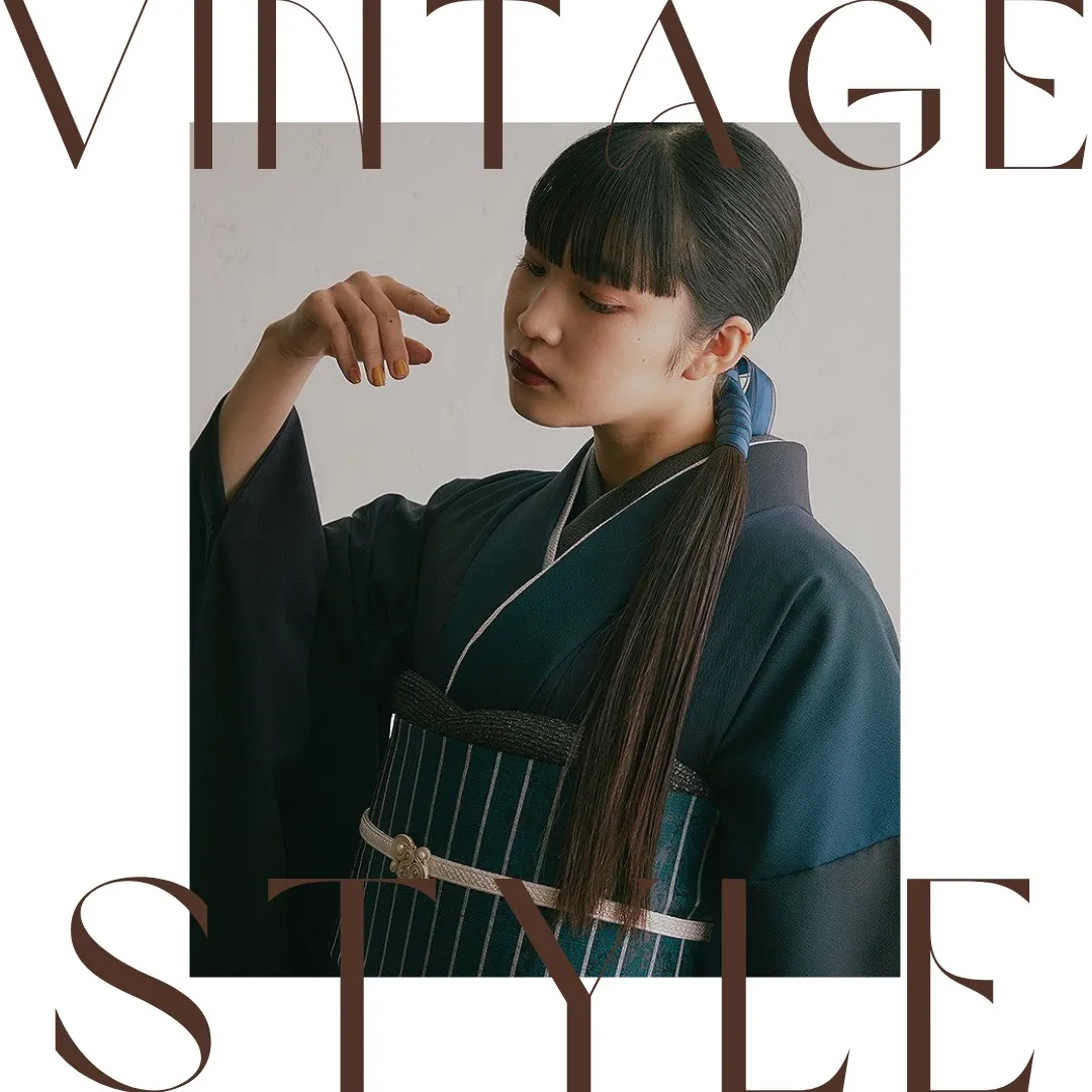 ✨新作渋めシンプルヴィンテージのお振袖紹介✨