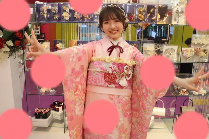 TAKAZEN神戸店　前撮り撮影会　成人式　振袖　レンタル　キュート　ガーリー　カワイイ