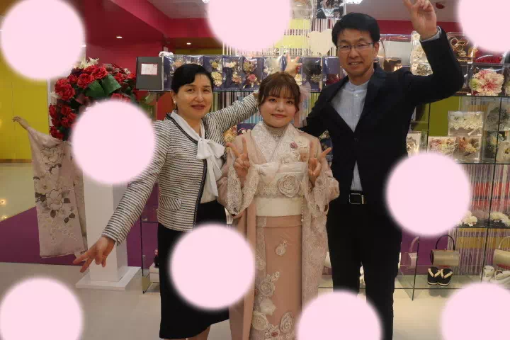 TAKAZEN神戸店　前撮り撮影会　成人式　振袖　レンタル　イマドキ　ミニョン　ピンク　インナーレース