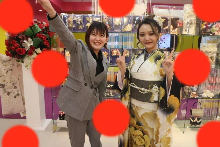 TAKAZEN神戸店　成人式　振袖　前撮り撮影会　モード　キラキラ　金