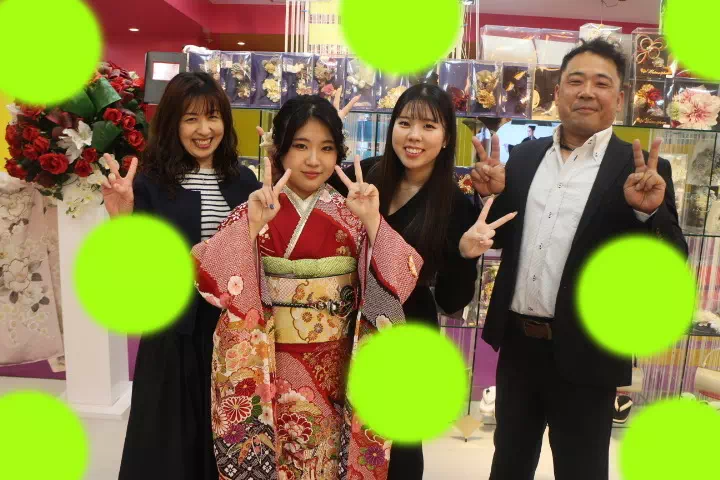 TAKAZEN神戸店　前撮り撮影会　成人式　振袖　レンタル　正統派古典　青　白