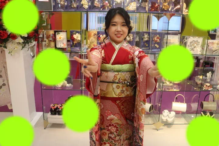TAKAZEN神戸店　前撮り撮影会　成人式　振袖　レンタル　正統派古典　赤　