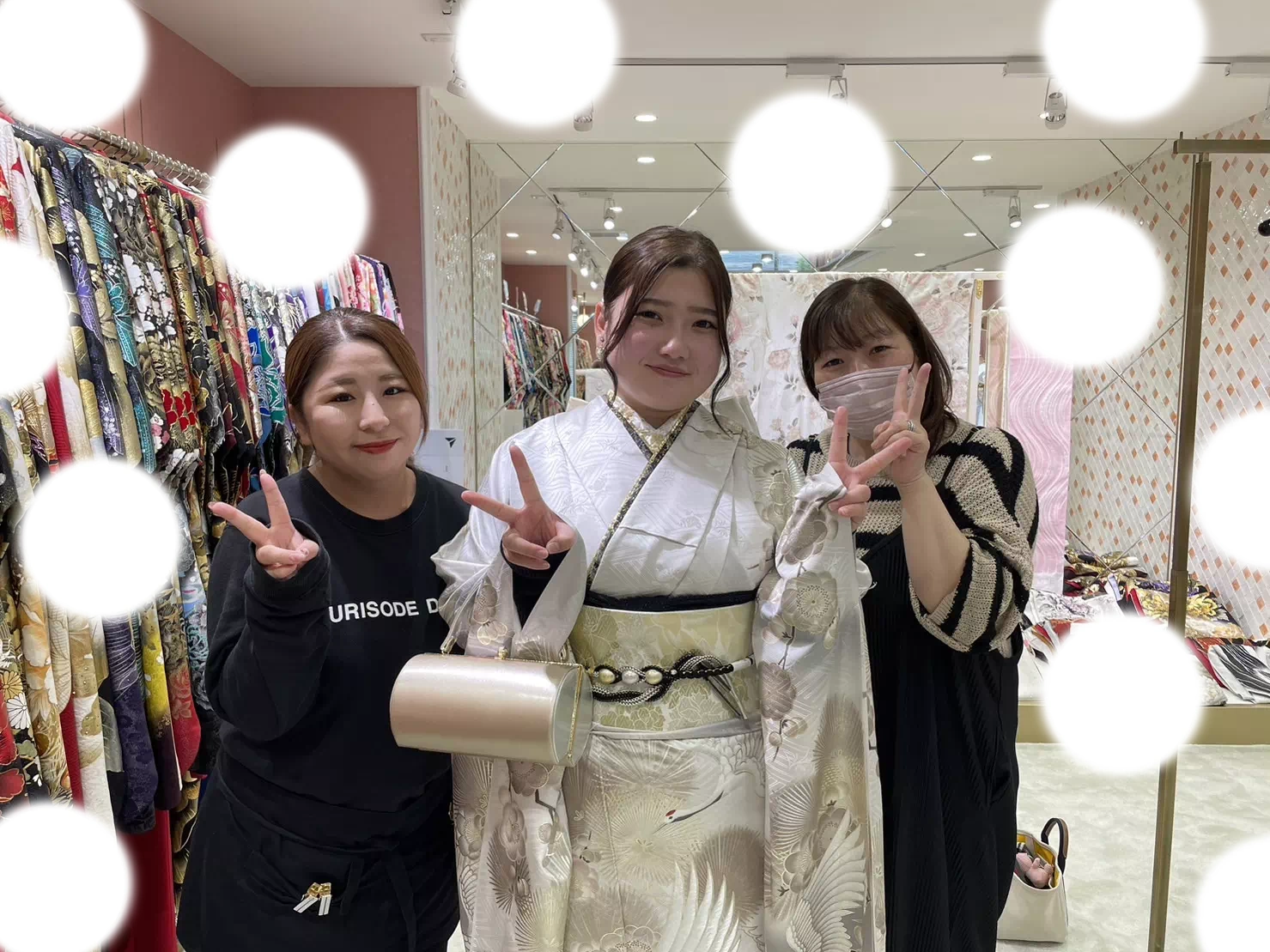 TAKAZEN姫路店　姫路市　成人式　卒業式　袴　振袖　イマドキ振袖　加古川　高砂市　鶴　白　粋古典