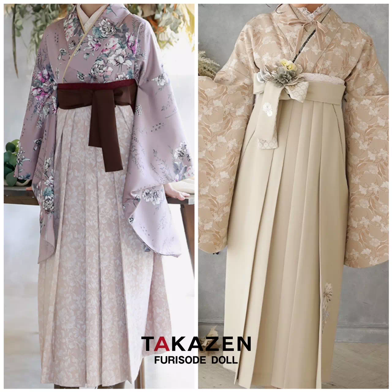 TAKAZEN神戸店　前撮り撮影会　卒業式　袴　古典　イマドキ　カワイイ　コディネート