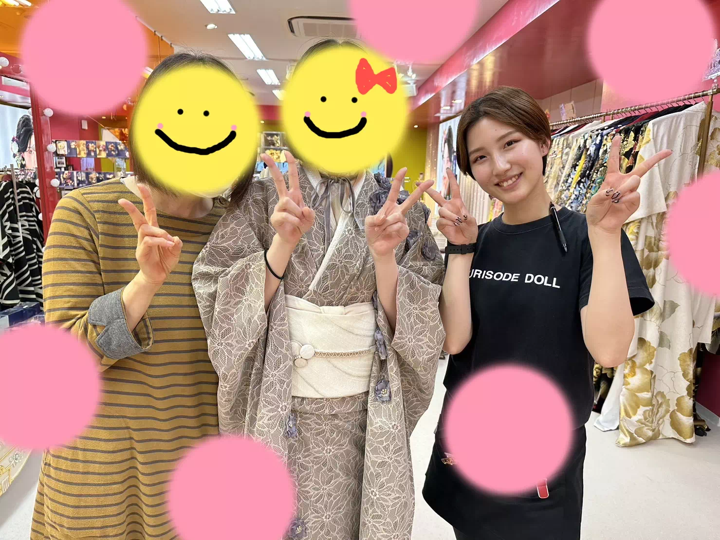 TAKAZEN神戸三宮店　前撮り撮影会　イマドキ　カワイイ　コディネート　振袖　レンタル　くすみ　派手　キラキラ　かわいい　おしゃれ　イマドキ　成人式 ミニョン　立体花