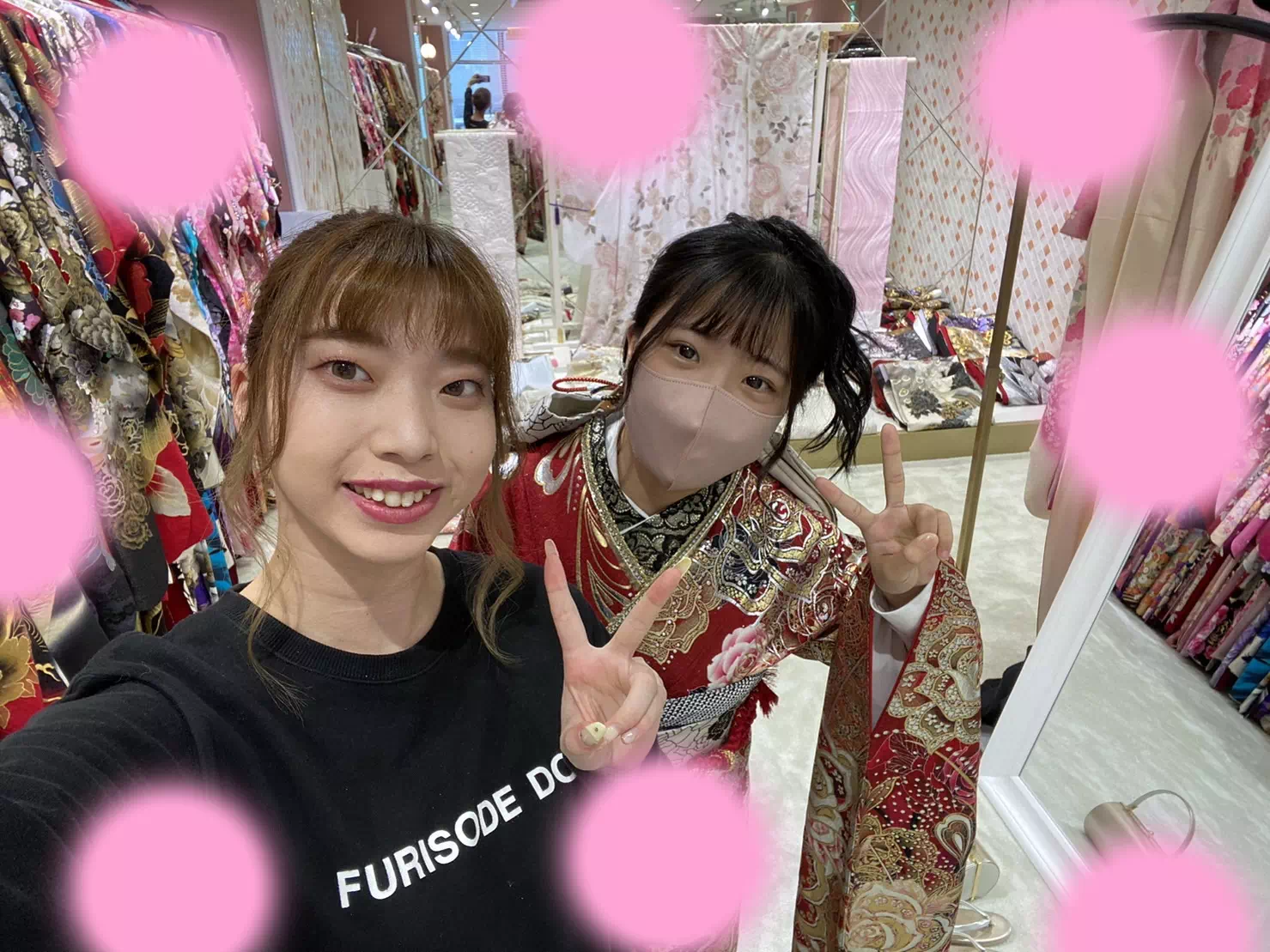 【TAKAZEN姫路店】　♡15日　赤地に薔薇柄の豪華でド派手で可愛いお振袖の姫ちゃん♡