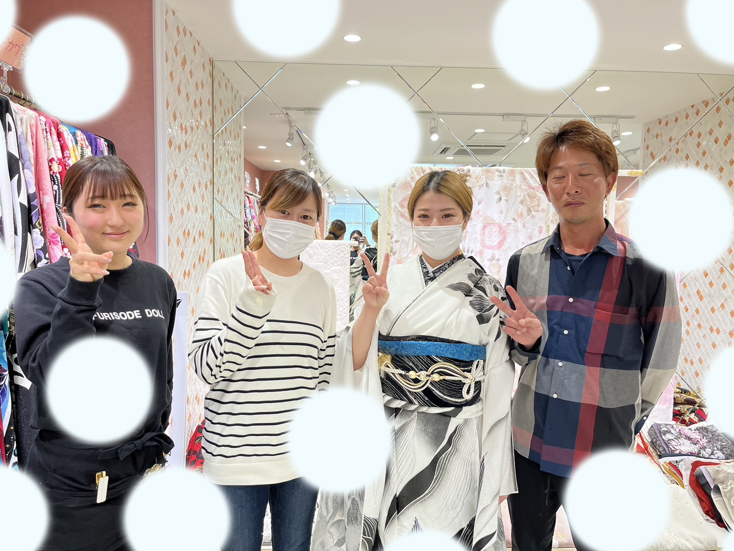 【TAKAZEN姫路店】♡14日　2024年倉敷市成人式　大人気！ホワイト×シルバーのモード系振袖姫ちゃん♡
