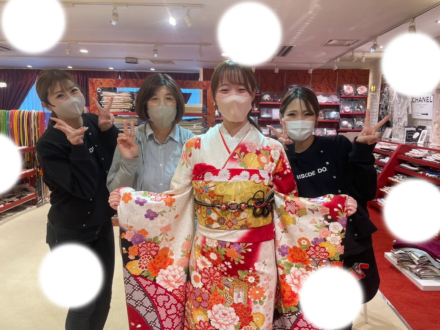 振袖レンタル　古典　赤色