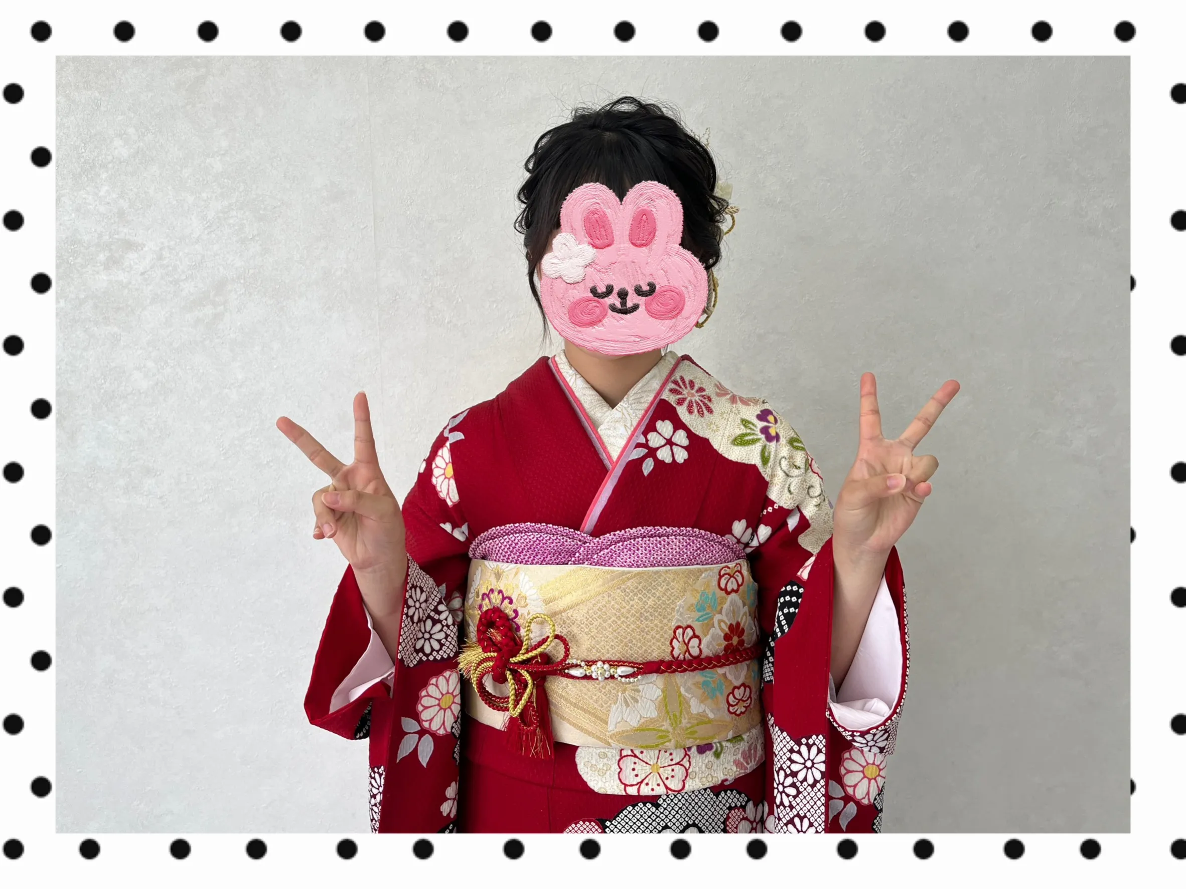 振袖レンタル　奈良　橿原　かわいい　赤　古典柄　