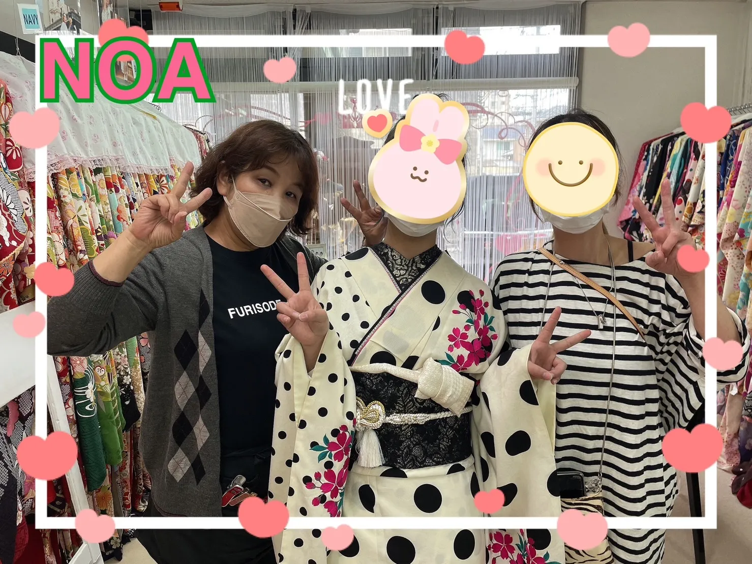 振袖　レンタル　奈良　前撮り撮影会　かわいい　レトロ　ドット