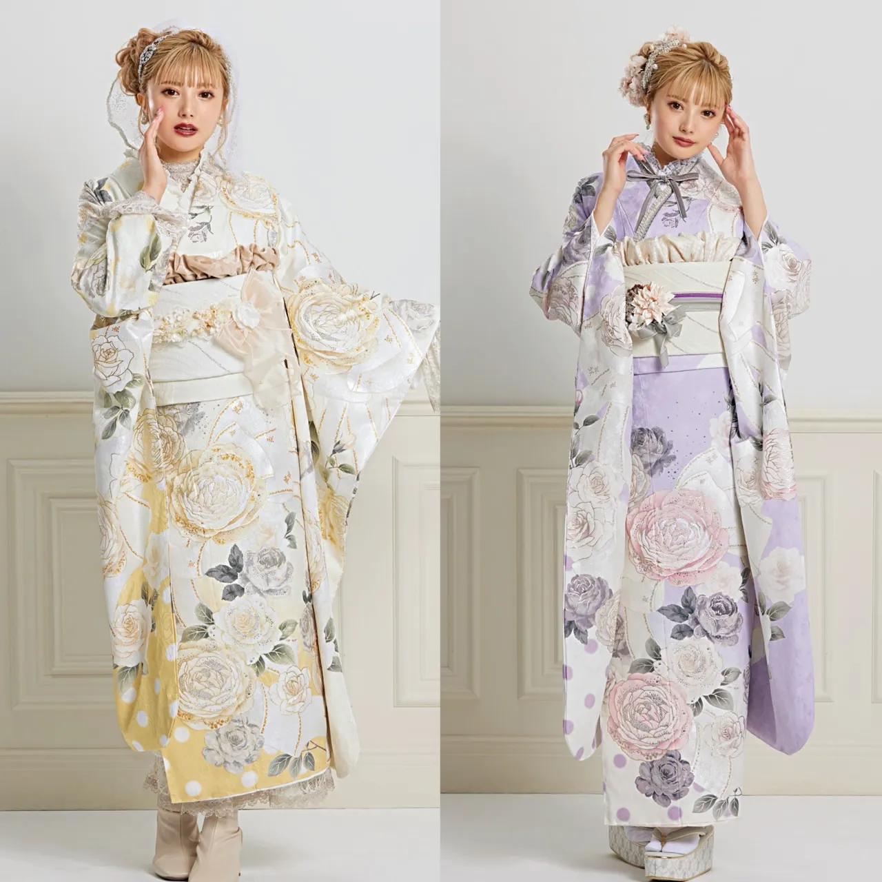 TAKAZEN　奈良　橿原　振袖橿原　振袖奈良　成人式　振袖レンタル　振袖　かわいい　キラキラ　白　黄色　紫　奈良　橿原　人気　おすすめ　おしゃれ　2025年　成人式　2024