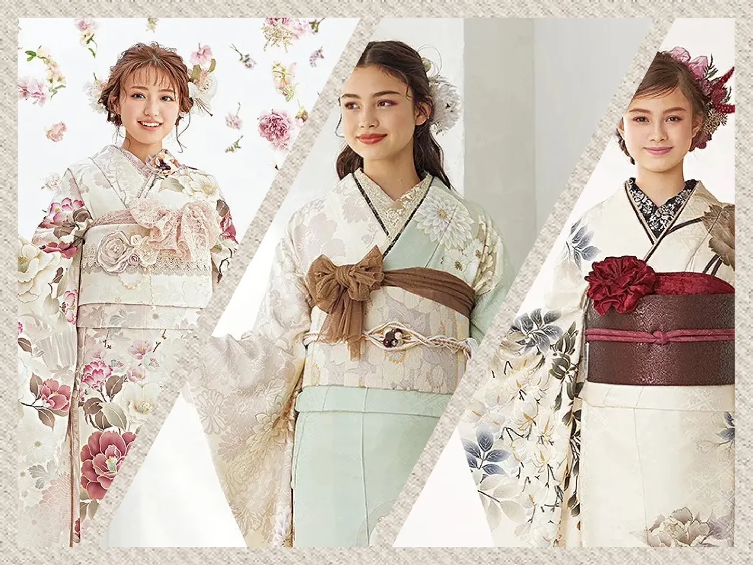振袖　レンタル　奈良　前撮り撮影会　かわいい　くすみカラー　淡い
