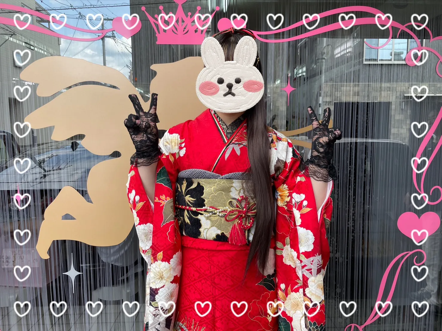 振袖　レンタル　奈良　赤　前撮り撮影会