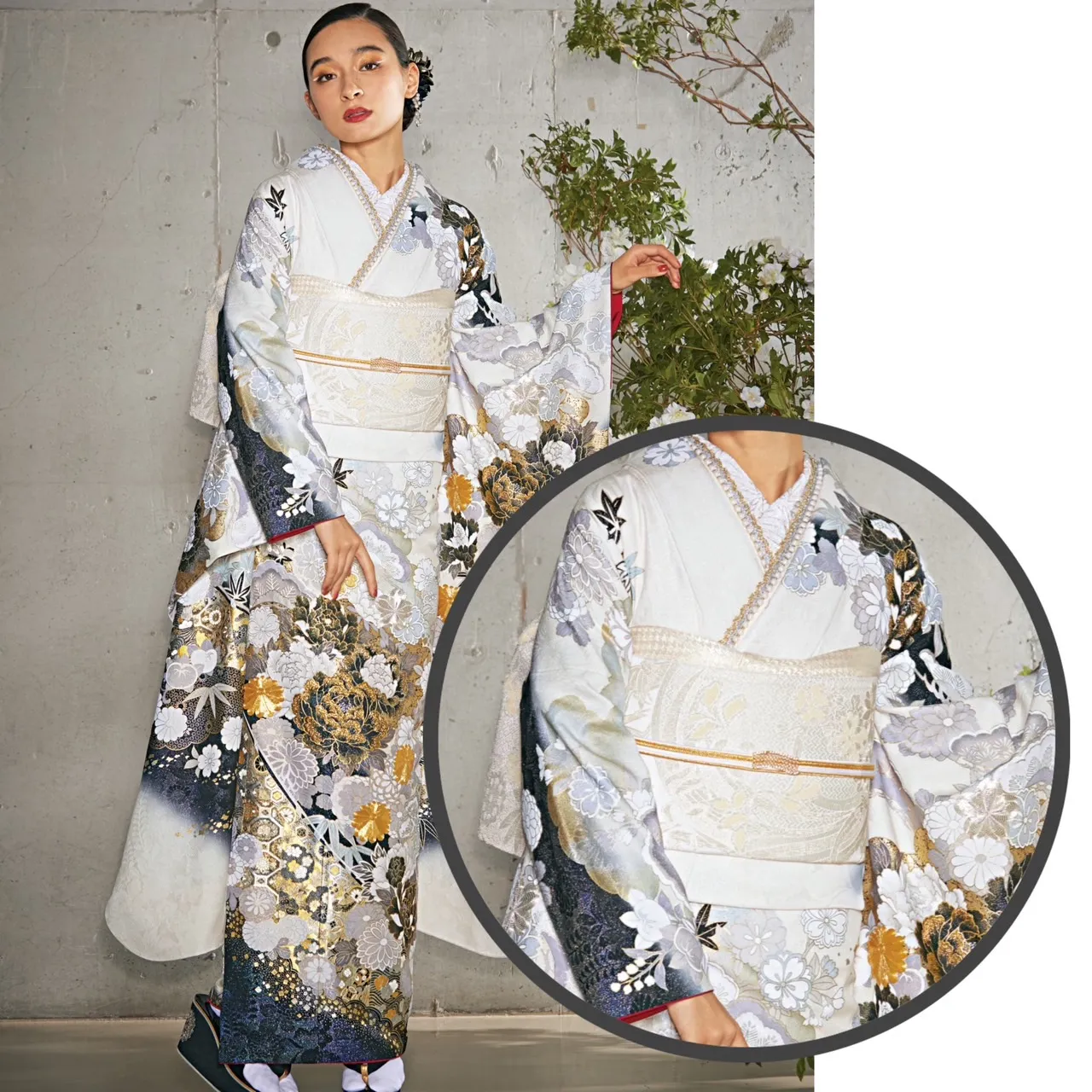 振袖　レンタル　奈良　橿原　人気　可愛い　おしゃれ　流行り　ピンク　白　帯　粋古典　古典　白　シルバー　黒　紺　かっこいい