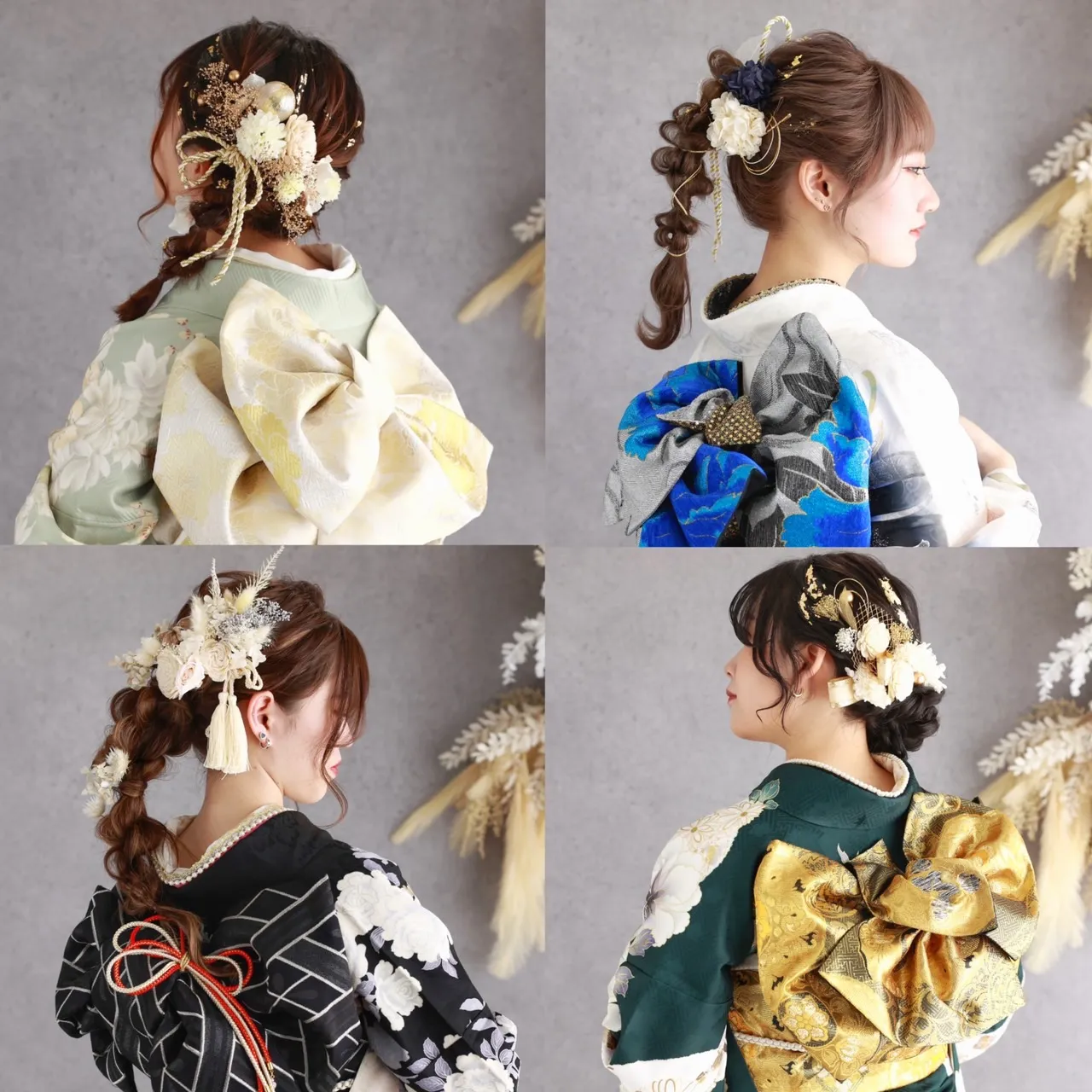 振袖レンタル　奈良　橿原　かわいい　おしゃれ　個性派　かわいい　くすみ　イマドキ　前撮り撮影会　成人式ヘア　ヘアアレンジ