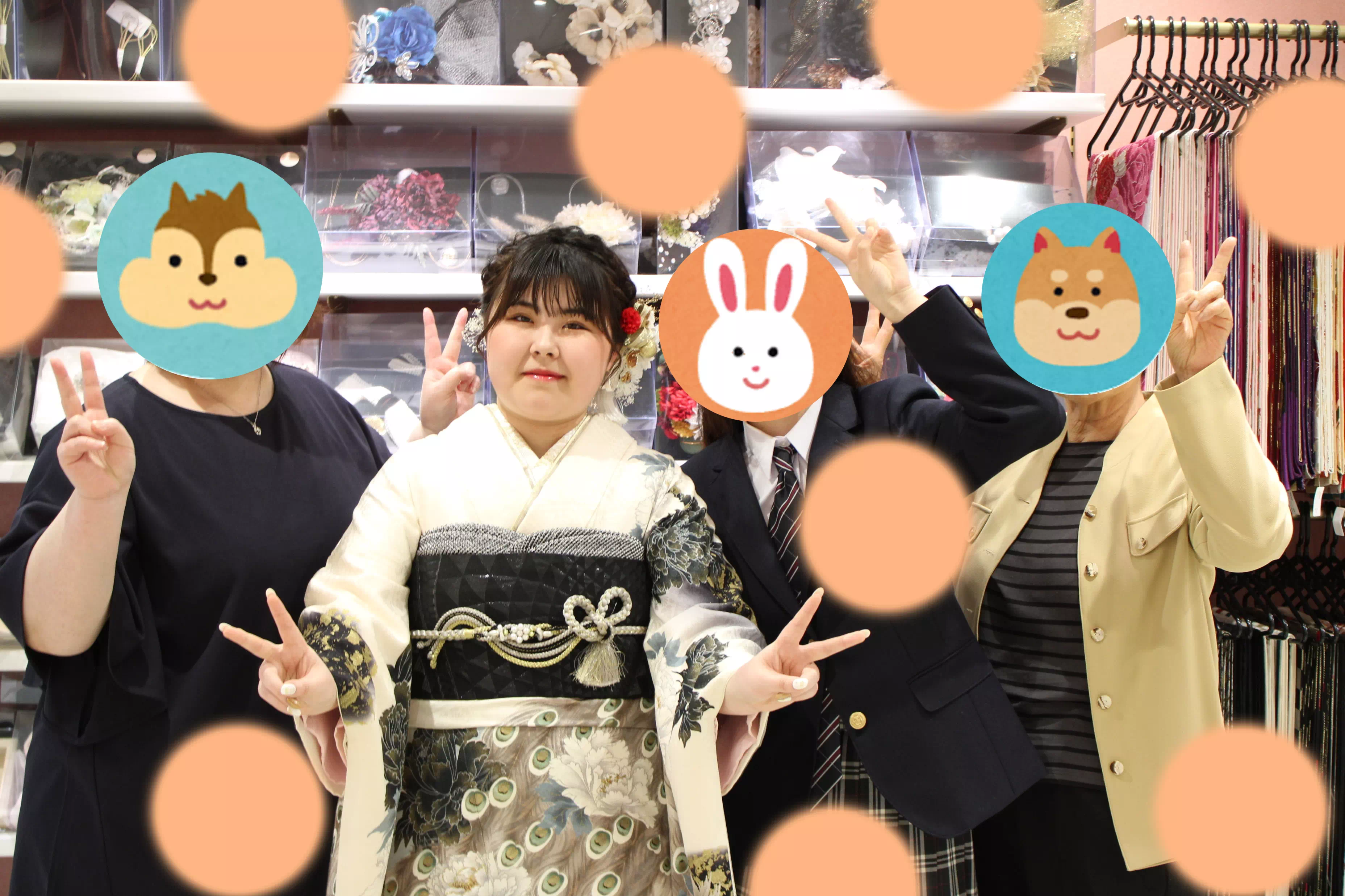 TAKAZEN姫路店　姫路市　加古川市　高砂市　成人式　卒業式　袴　振袖　イマドキ振袖　前撮り　前撮り撮影会　人気　トレンド　かわいい　孔雀　ヴィンテージスタイル