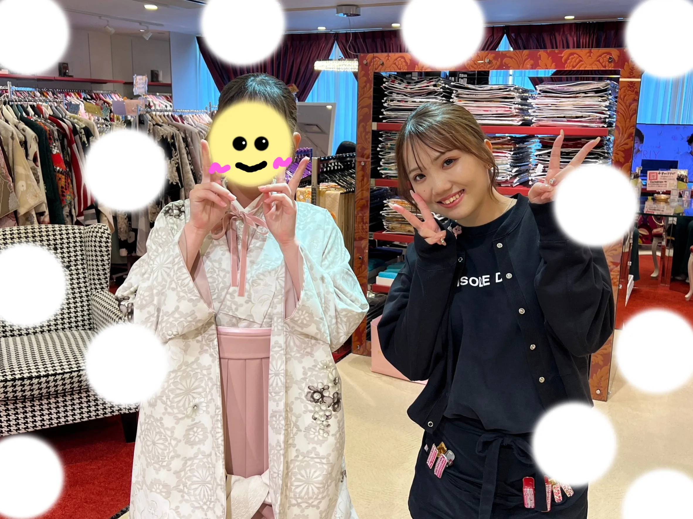 袴レンタル　くすみ　卒業式　