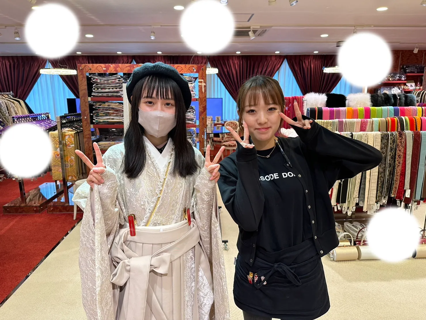 袴レンタル　白袴　ブラウン　