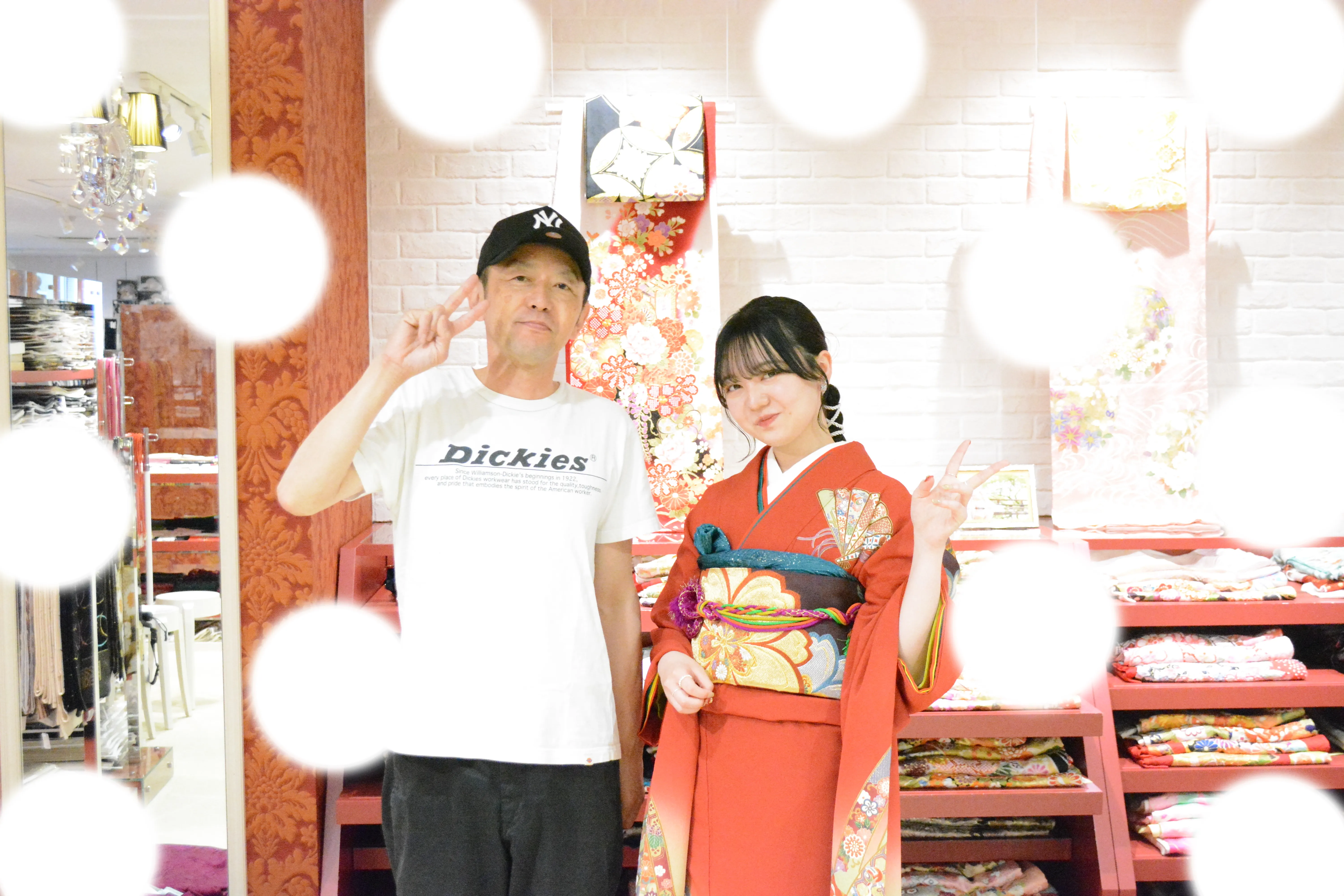 振袖　前撮り　古典　ママ振り