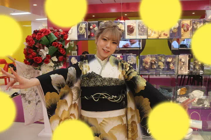 TAKAZEN神戸三宮店　前撮り撮影会　イマドキ　カワイイ　コディネート　振袖　レンタル　くすみ　派手　キラキラ　かわいい　おしゃれ　イマドキ　成人式　キラキラ　モード　かっこいい