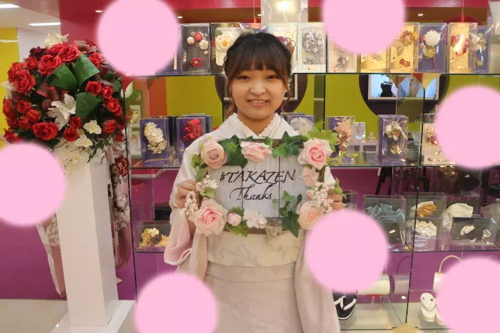 TAKAZEN神戸店　ホワイト　前撮り撮影会　イマドキ　カワイイ　コディネート　振袖　レンタル　袴　