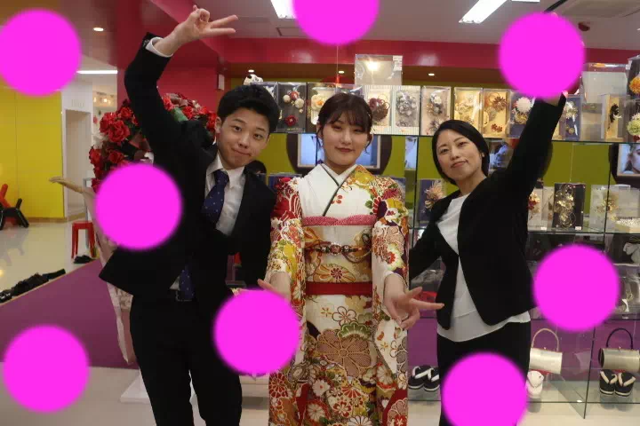 TAKAZEN神戸店　前撮り撮影会　イマドキ　カワイイ　コディネート　振袖　レンタル　袴　