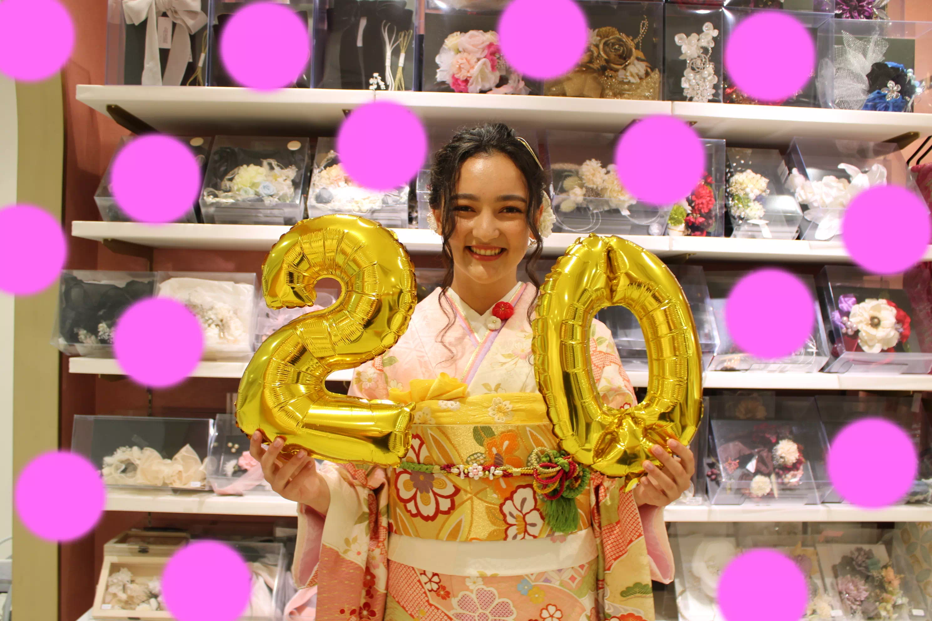 TAKAZEN姫路店　姫路市　成人式　卒業式　袴　振袖　イマドキ振袖　古典　ピンク