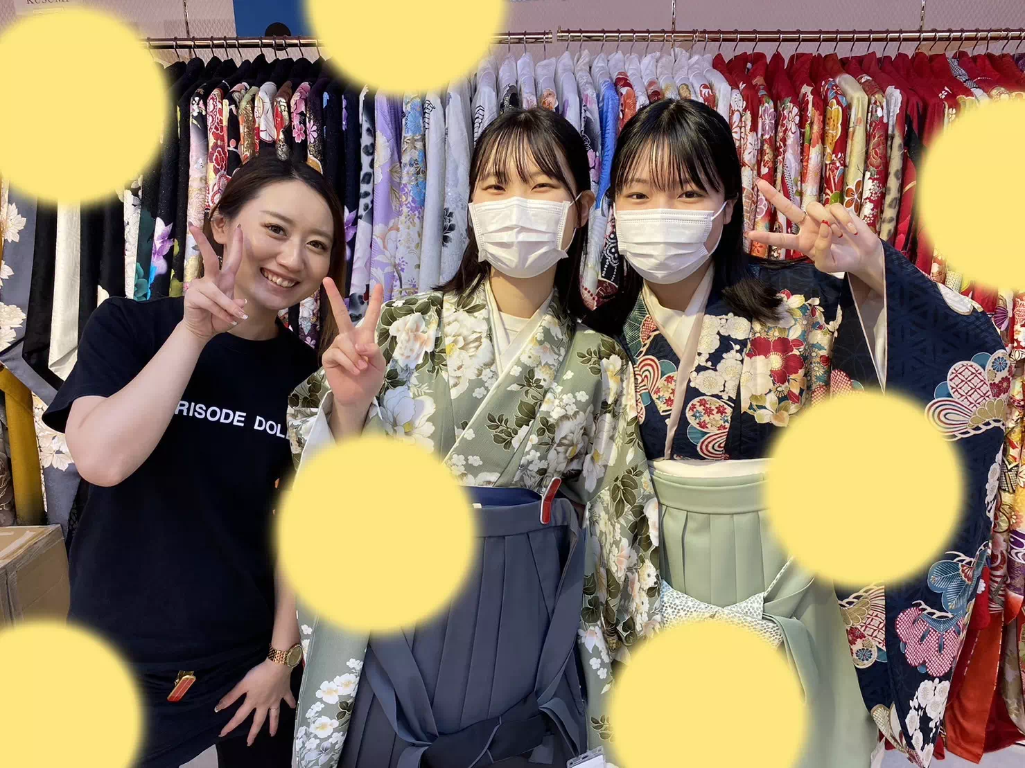 TAKAZEN神戸店　袴　卒業式　前撮り撮影会　イマドキ　カワイイ　コディネート　振袖　レンタル　袴　