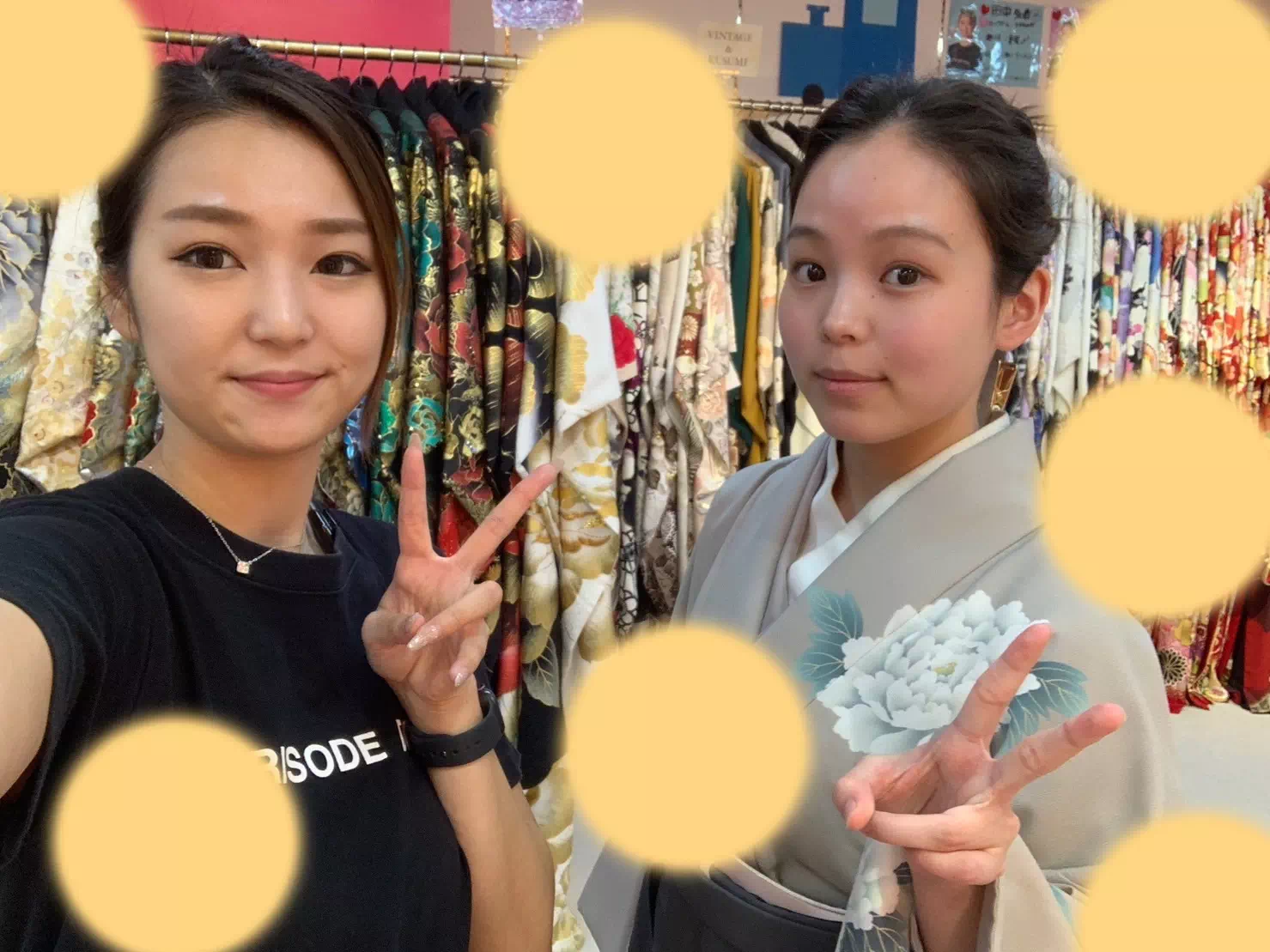 TAKAZEN神戸店　　卒業式　袴レンタル　グレー　ベージュ　ダスティーカラー　くすみ　かっこいい