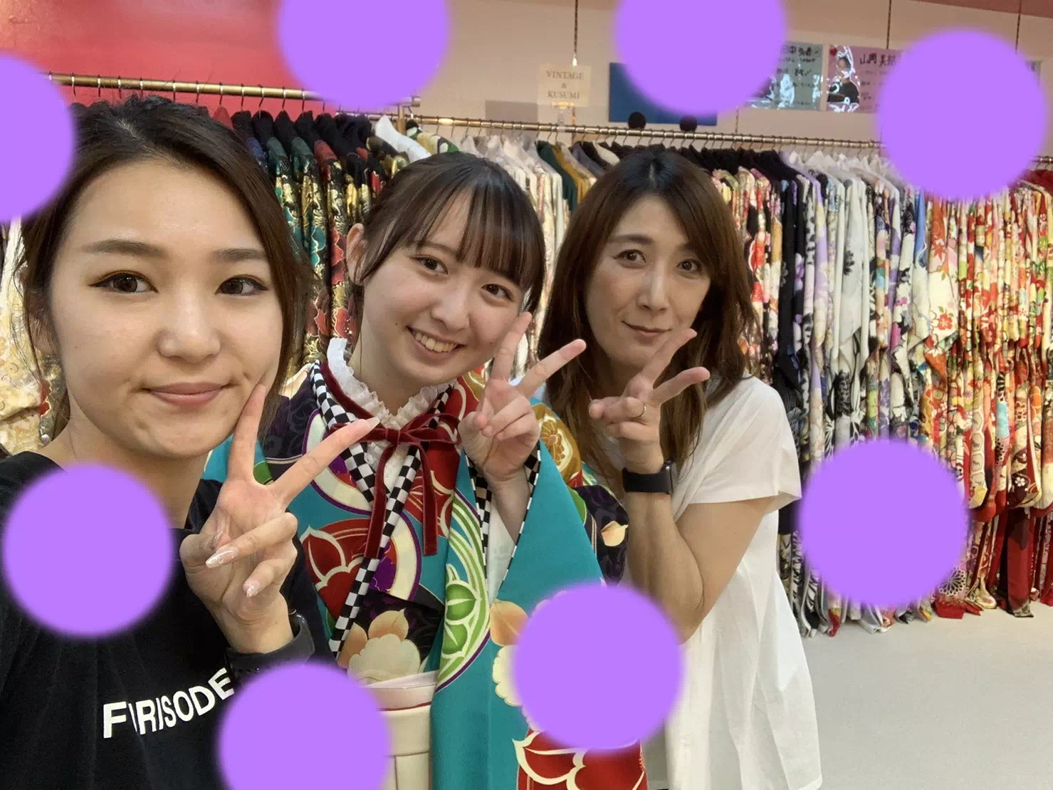 TAKAZEN神戸三宮店　前撮り撮影会　イマドキ　カワイイ　コディネート　振袖　レンタル　袴　くすみ　ピンク　パール　卒業　流行り　三宮　明石　西宮　尼崎　芦屋　加古川　おしゃれ　レトロ　ポップ