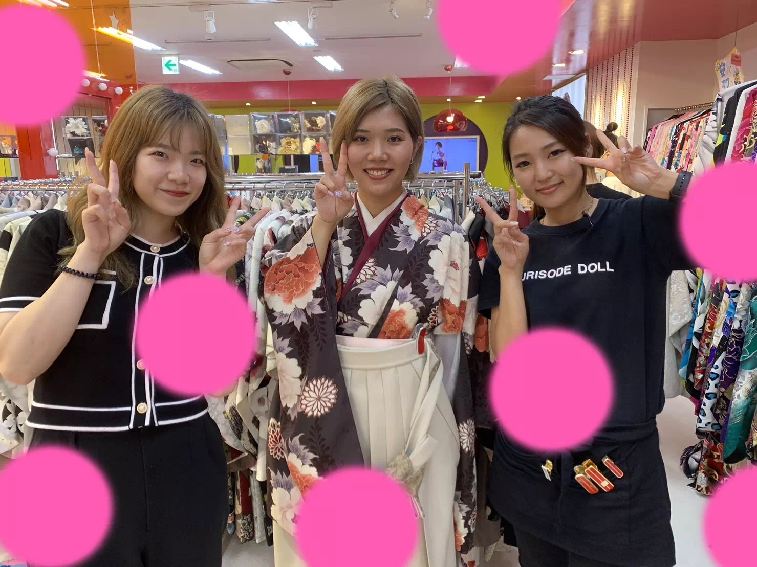 TAKAZEN神戸店　前撮り撮影会　イマドキ　カワイイ　コディネート　振袖　レンタル　袴　