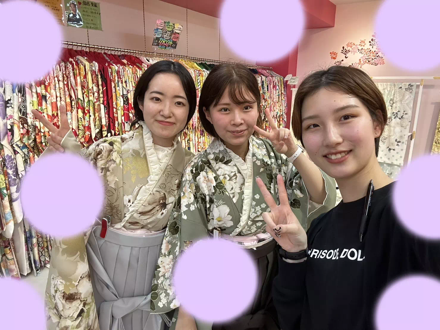 TAKAZEN神戸店　　卒業式　袴レンタル　イマドキ　カワイイ　新作　くすみカラー　オシャレ