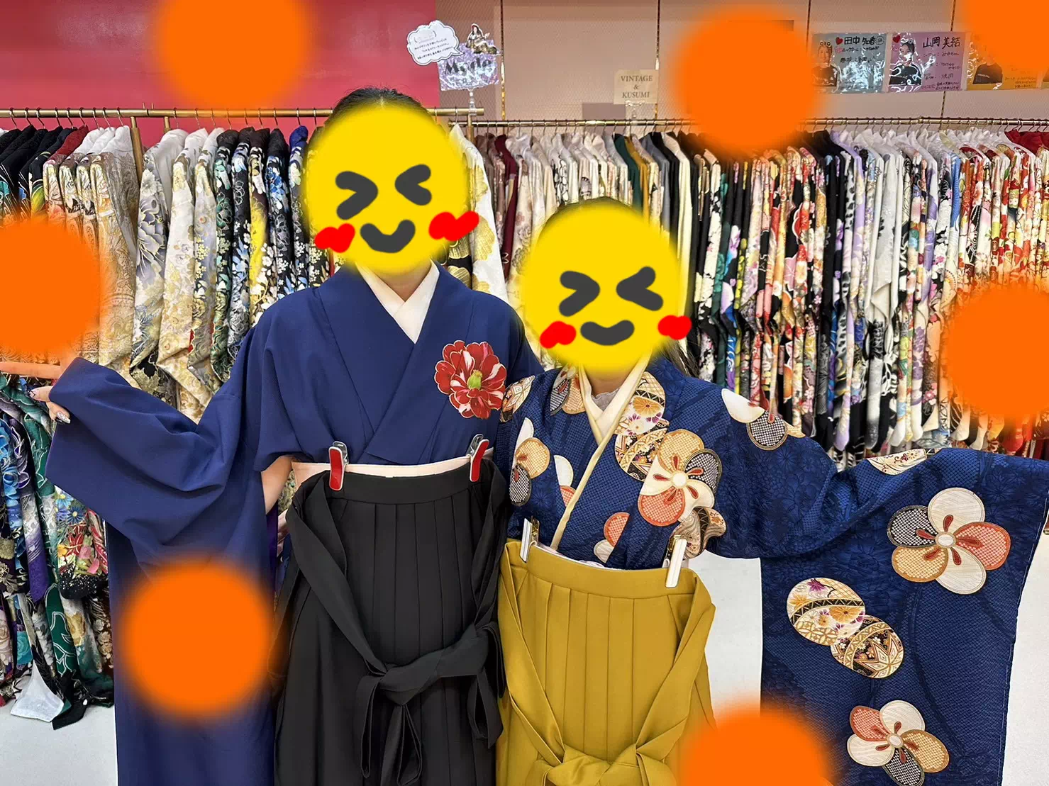 袴　レンタル　卒業式　前撮り撮影会　かわいい　イマドキ　紺色　からし　シンプル　古典　ブーツ合わせ　神戸　三宮　大学
