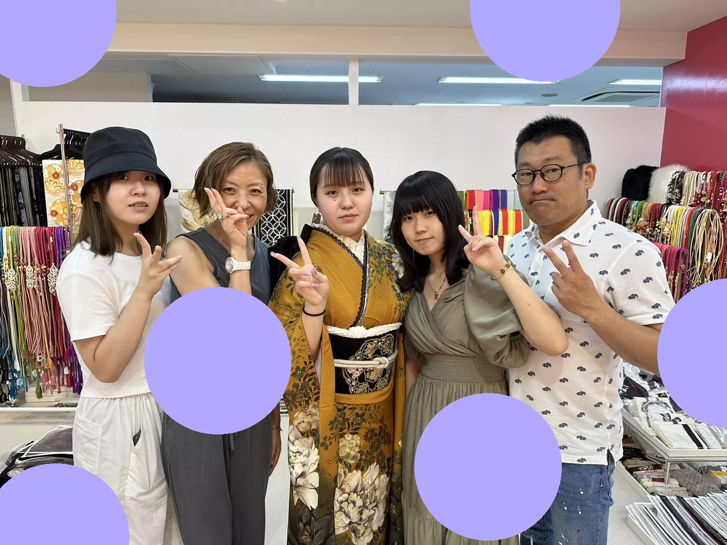 TAKAZEN神戸店　成人式　振袖レンタル　お写真プラン　からし色　ヴィンテージ