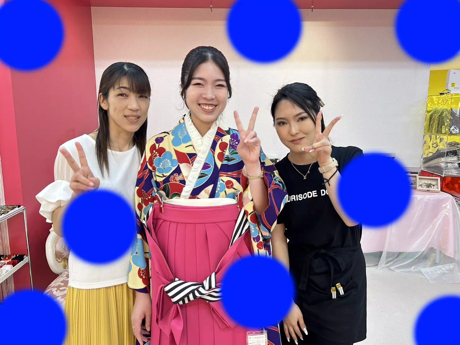 TAKAZEN神戸店　卒業式　袴レンタル　前撮り撮影会　レトロ　ピンク　かわいい
