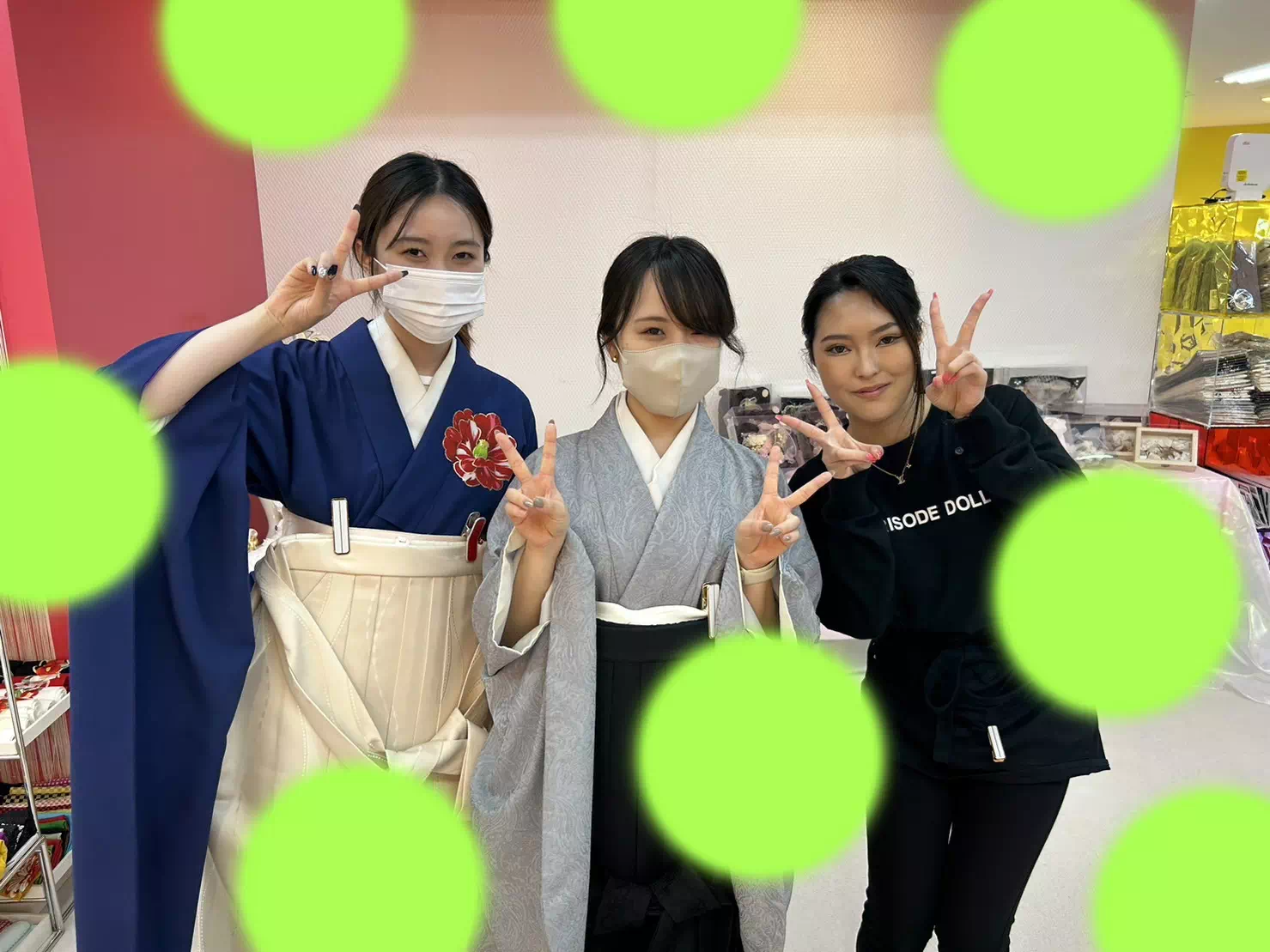 TAKAZEN神戸店　袴　卒業式当日　卒業式　前撮り撮影会　イマドキ　カワイイ　コディネート　振袖　レンタル　袴　