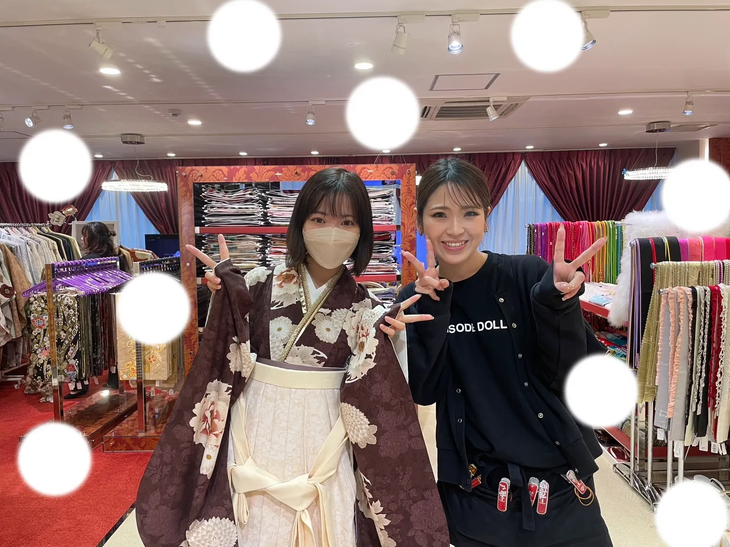 袴レンタル　白袴　ブラウン　