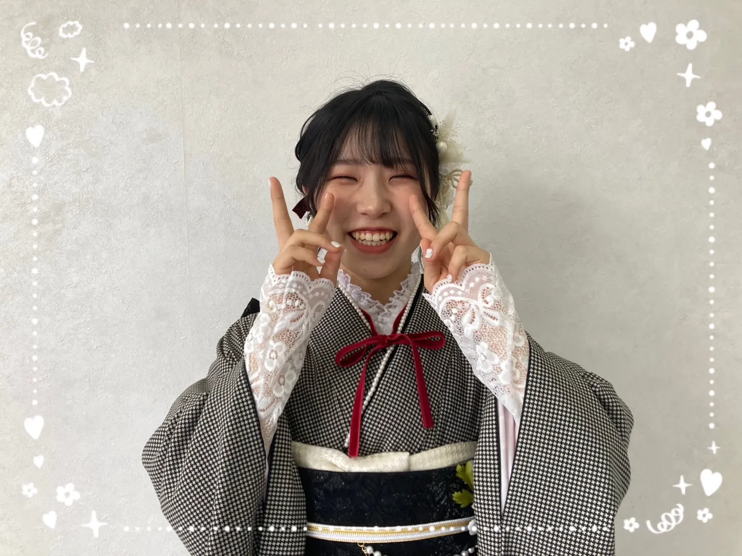 振袖レンタル　奈良　橿原　かわいい　おしゃれ　かわいい　かっこいい　くすみ　イマドキ　千鳥
