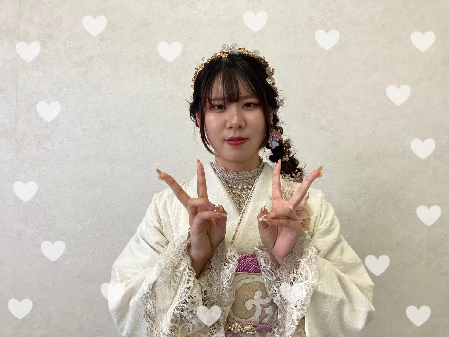 振袖レンタル　奈良　橿原　かわいい　おしゃれ　個性派　かわいい　くすみ　イマドキ　ピンク