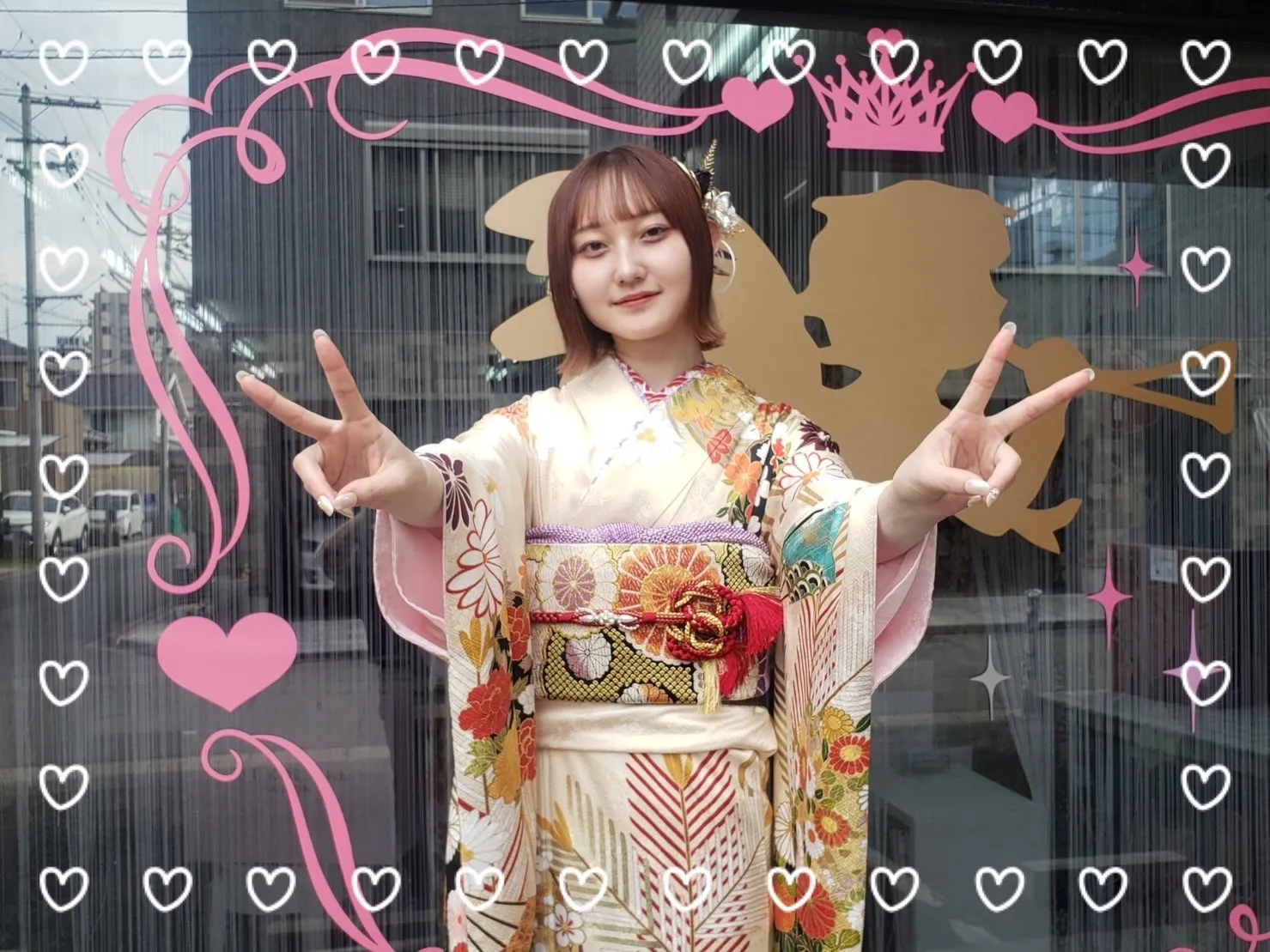 振袖　前撮り撮影会　レンタル　奈良　かわいい　オシャレ　イマドキ　古典　白