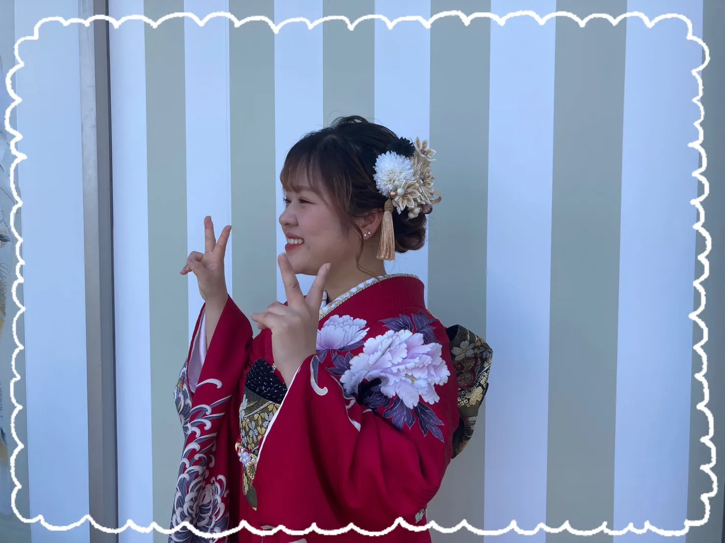 振袖レンタル　奈良　橿原　かわいい　おしゃれ　かわいい　かっこいい　イマドキ　赤