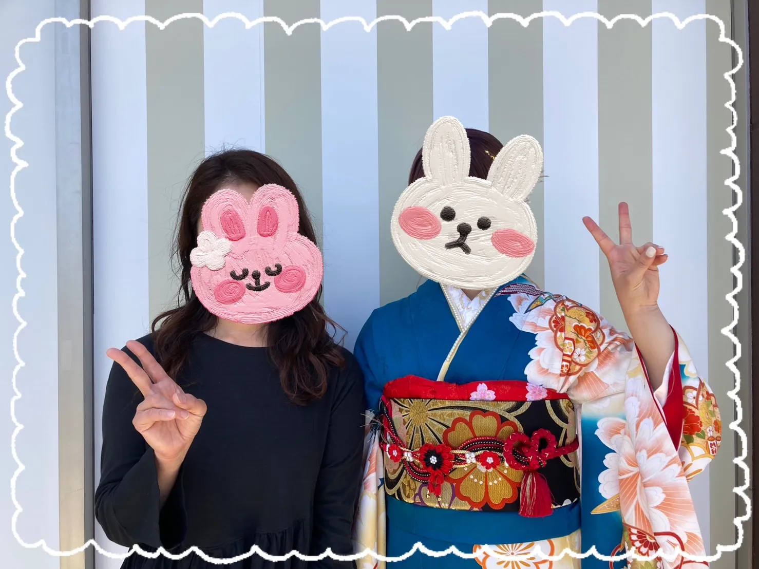 振袖レンタル　奈良　橿原　古典　青　おしゃれ　かわいい　イマドキ