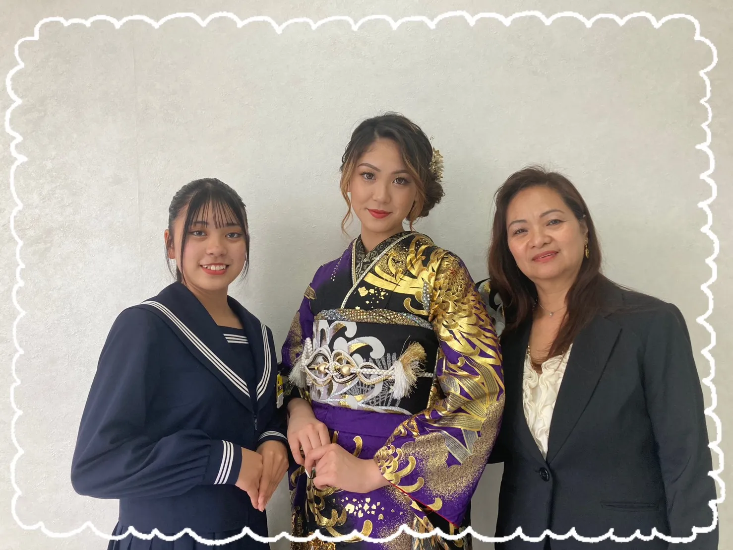 振袖レンタル　奈良　橿原　かわいい　おしゃれ　個性派　かわいい　かっこいい　イマドキ　ジャパンモード　ゴールド　紫