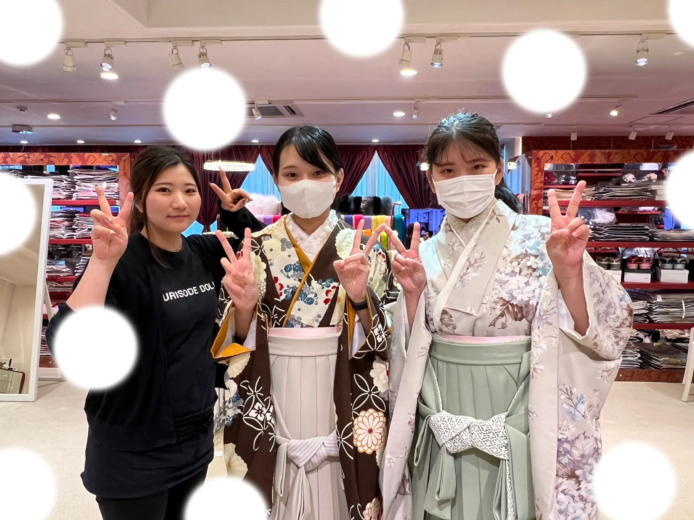 袴レンタル　イマドキ　くすみ　白　ブラウン